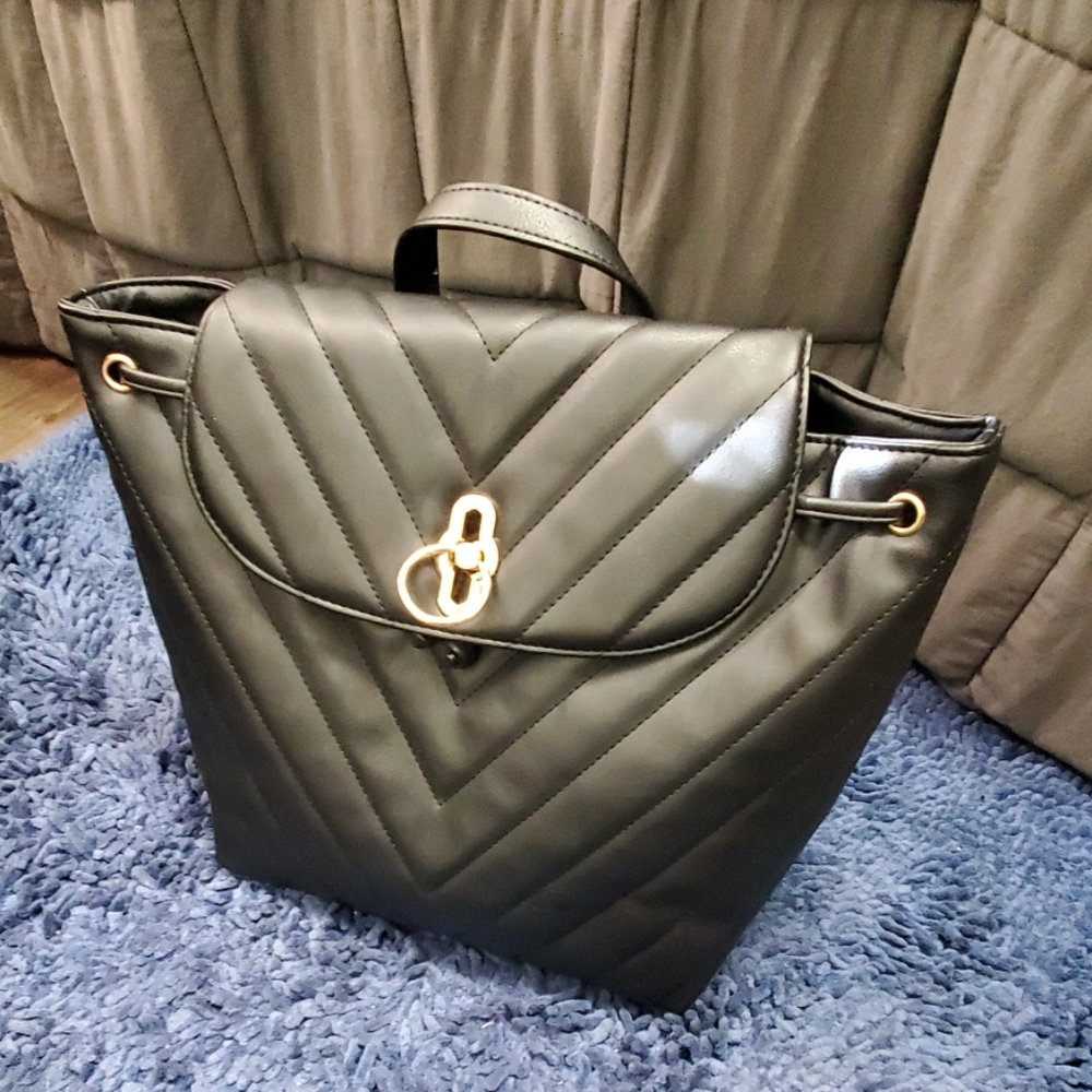 Stylish Black backpack purse